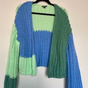 Target wild fable color-block knit sweater, worn once